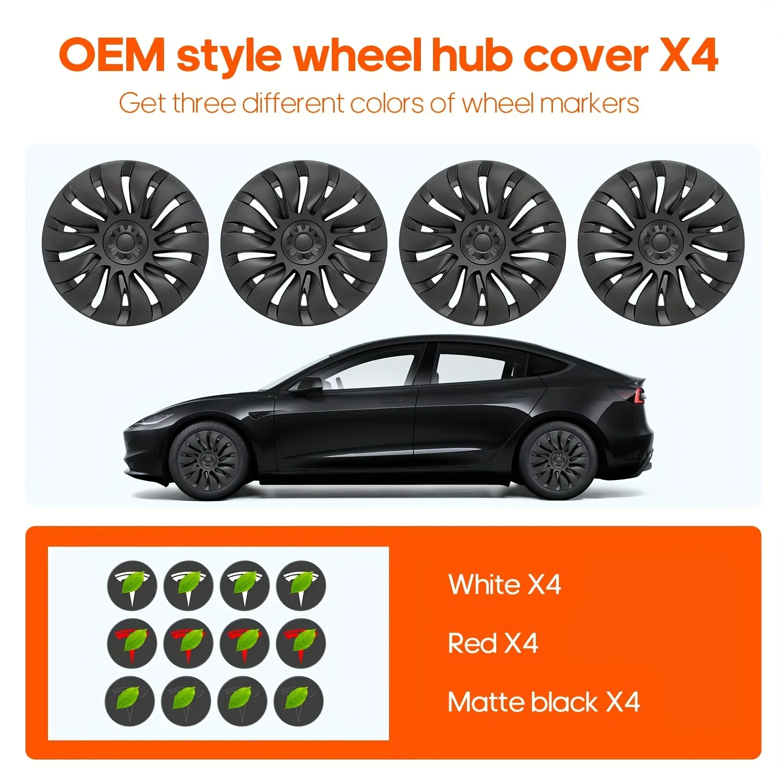 

Durable & Stylish Premium 19-Inch Hubcaps for Model Y - 4PC Set - Perfect for Vehicle Customization - Easy Installation