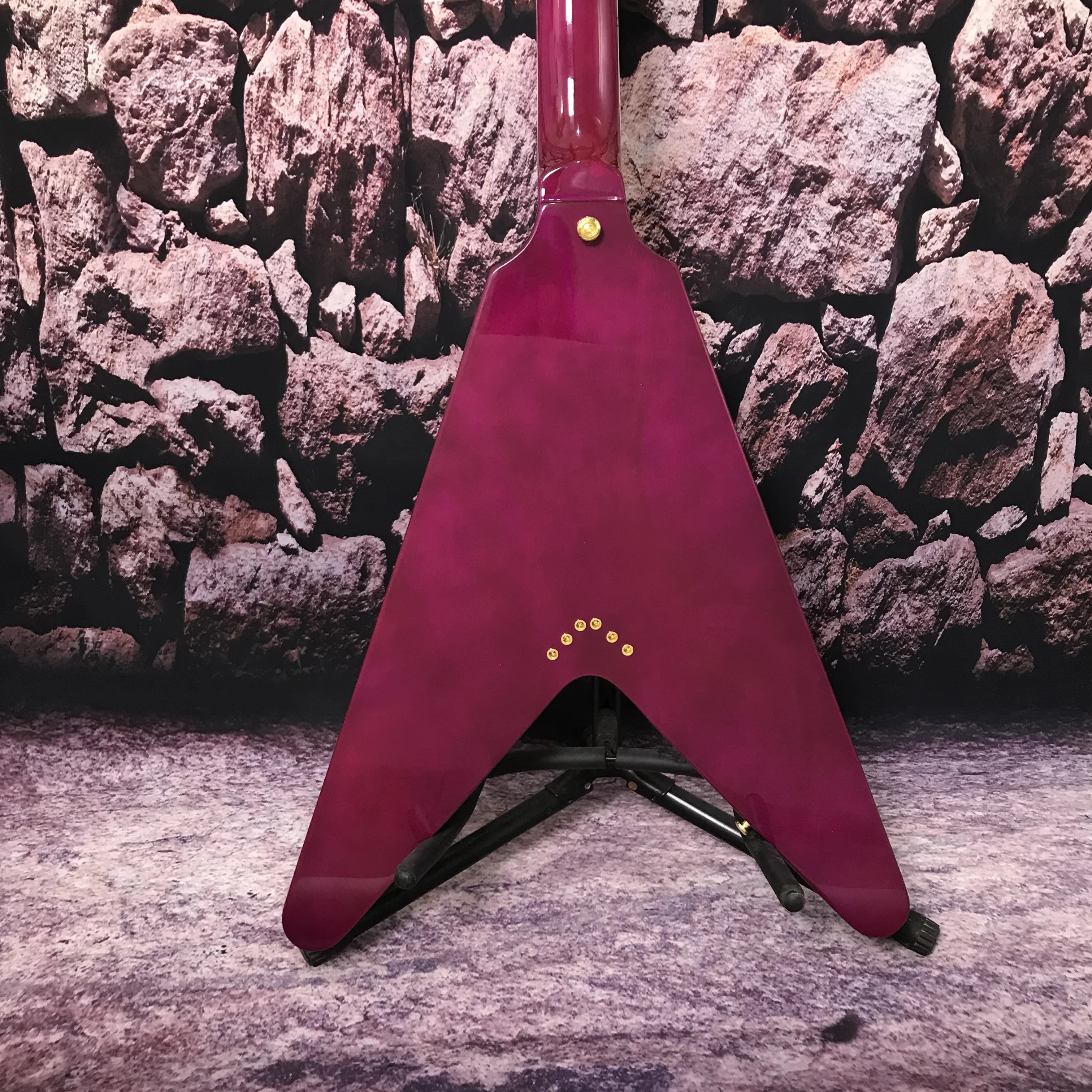 Electric Guitar Flying V Gold Hardware