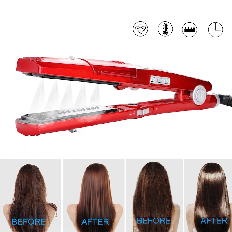Profession Steam Hair Straightener Straightening Irons Brush Ceramic  Flat Iron Perfect Protection of Hair Straight Hair Iron 4