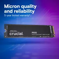 Crucial P510 1TB 2TBGen5 NVMe SSD,PCIe 5.0 M.2 2280 SSD, Internal Solid State Drive, Compatible with Laptop, Desktop(OEM Pack) - Image 5