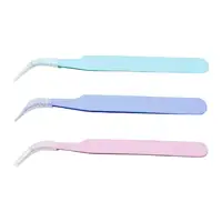 3x Eyelash Extension Tweezers Precision Tweezers for Eyebrow DIY Soldering 2