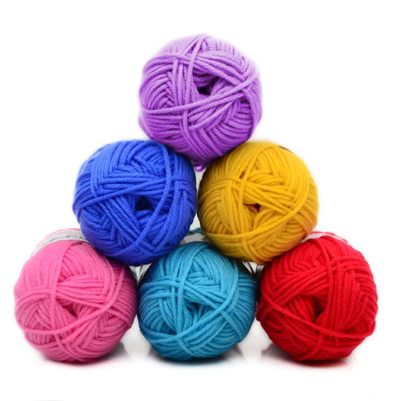 Pure Colour Series Lover Yarn 30g Milk Cotton Yarn Woolen 5 ply Thread for Knitting Scarf Wool Handmade DIY Scarves Gift