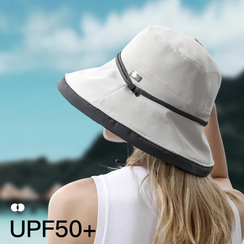 

Summer Women Sunscreen Cap Foldable Portable Outdoor Sunshade Bucket Hat Large Brim Sports Sun Protection Sun Hats