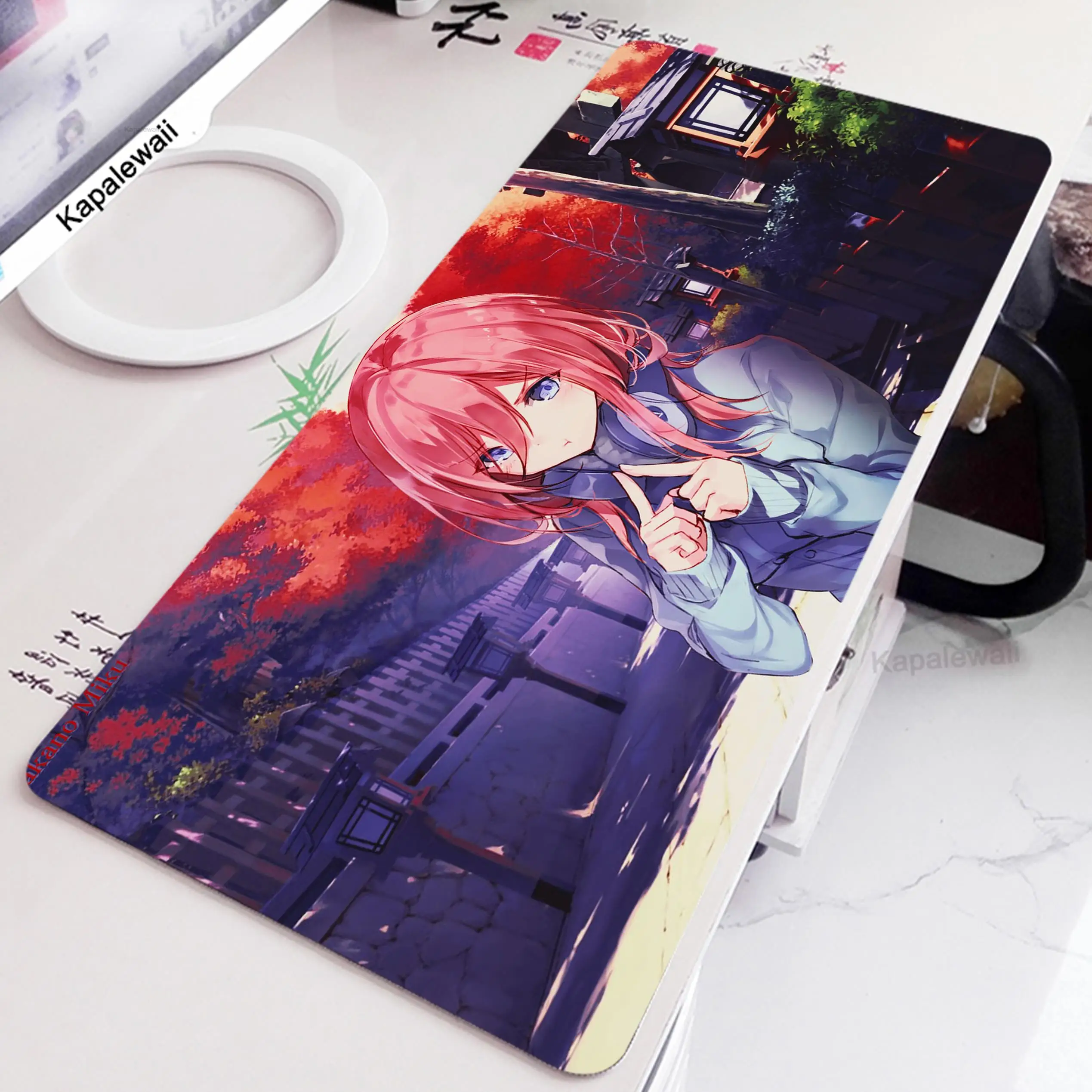

Large Anime Cute Girl Mouse Pad Gamer Mousepad Office Accessories For Desk Mat Game Kawaii Keyboard Pads Locking Edge Mouse Mat