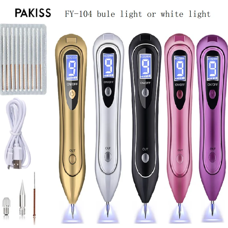 PAKISS LCD Plasma Pen LED Lighting Laser Tattoo Mole Removal Machine Face Care Skin Tag Remover Freckle Wart Dark Spot FY-104