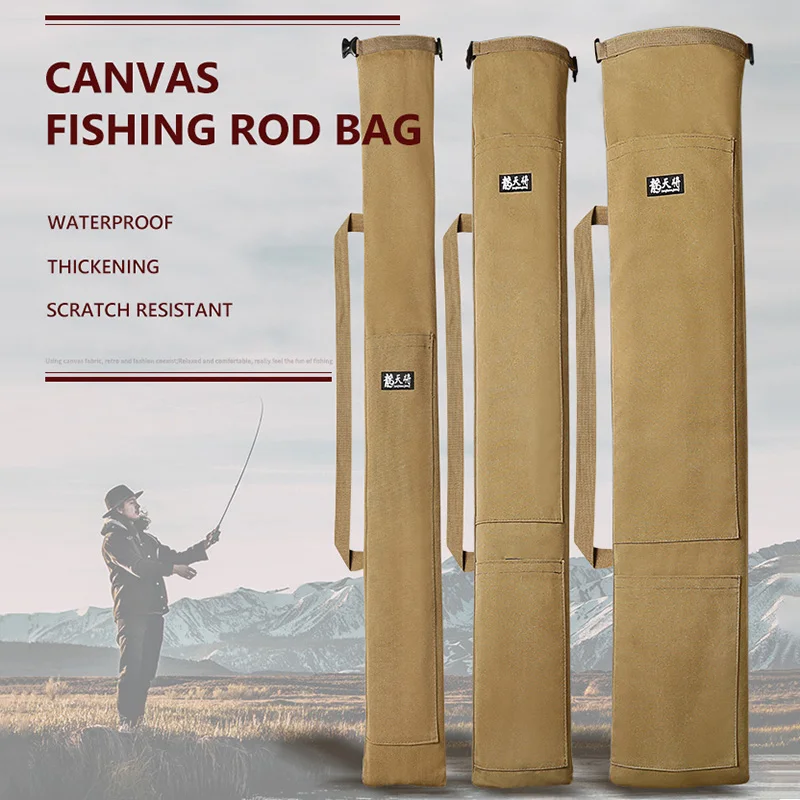 Canvas Fishing Rod Bag Large Capacity  Fishing Tackle Accessories -  80-146cm Canvas - Aliexpress