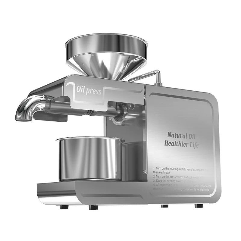 T1 220V 110V Oil Press Machine Commercial 820W Home Peanut Flaxseed Cold Squeezer Linseed Sunflower Seeds Extraction 6