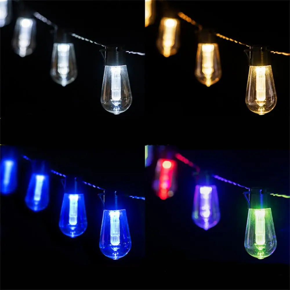 

Solar String Lights Christmas Decoration Light Bulb IP65 Waterproof Patio Lamp Holiday Garland For Outdoor Garden Furniture