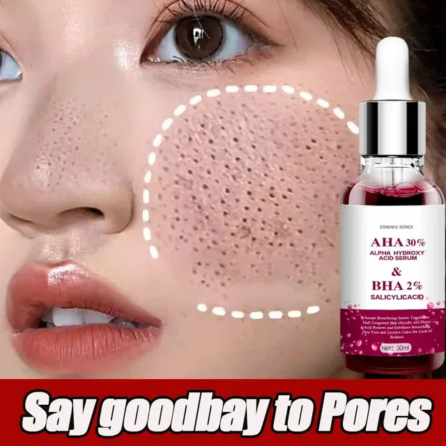 Sérum à l'acide de fruits salicVAC pour le visage, 2495 rétrécissement des pores, élimine les points noirs, contrôle de l'huile, gel blanchissant, hydratant, soins pour la peau lisse Pro 1