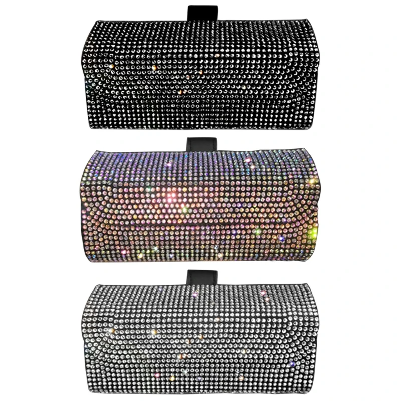 

Vehicle Interior Glasses Bracket Clip Shiny Sunglasses Holder for Car for Sun Visor Protective Glasses Box