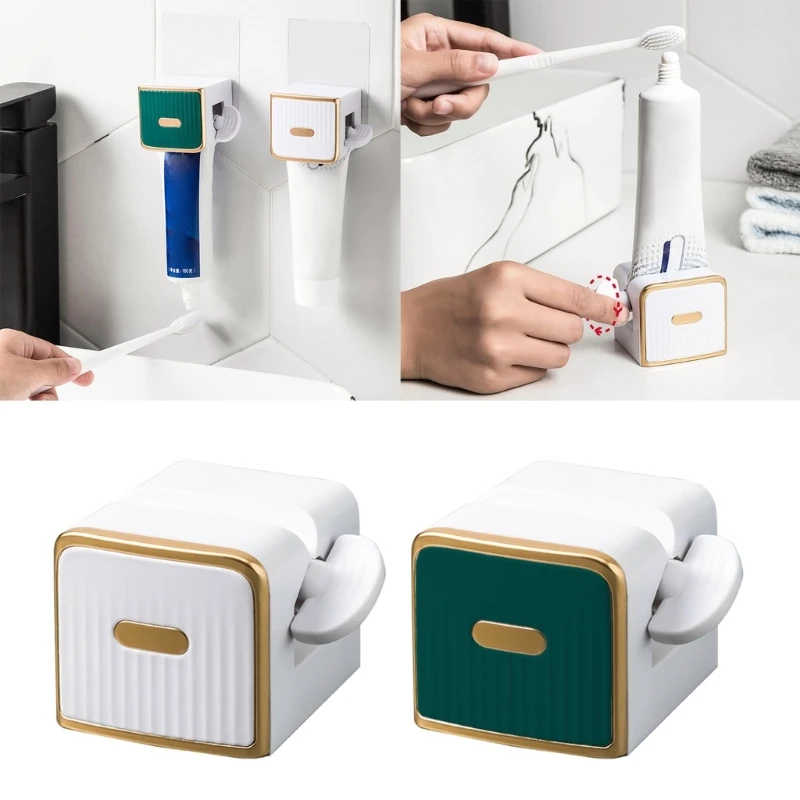 

Convenient Toothpaste Squeezer Wall-Mounted Toothpaste Dispenser Cream Tube Squeezer Plastic Material for Lazy Drop Shipping