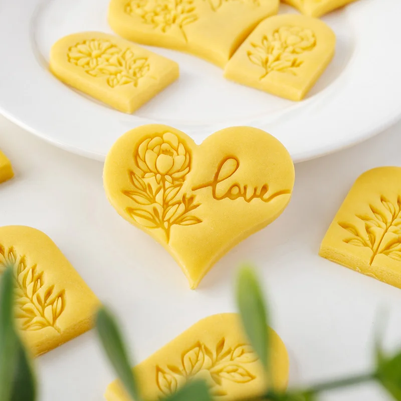 Polymer Clay Stamp Carnation Flower Pattern Emboss Seal Soap Ceramic Pottery Stamp Mothers Day Gift DIY Art Hobby Supplies Tool