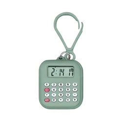 Compact Portable Multifunctional Keychain Calculator with Silent Buttons & 8 - Digit Display (Green)