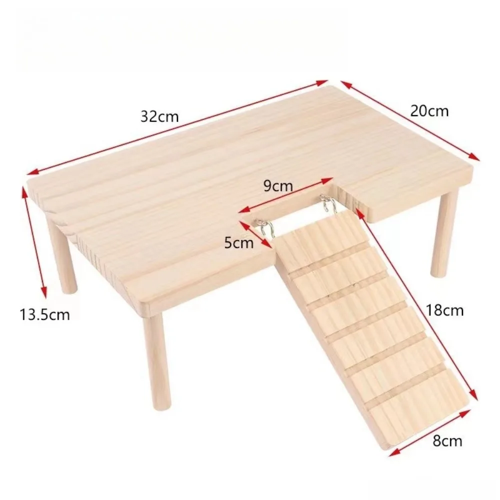 Wooden Hamster Climbing Platform - Easy Installation, Durable Jumping Board & DIY Cage Accessory for Small Pets