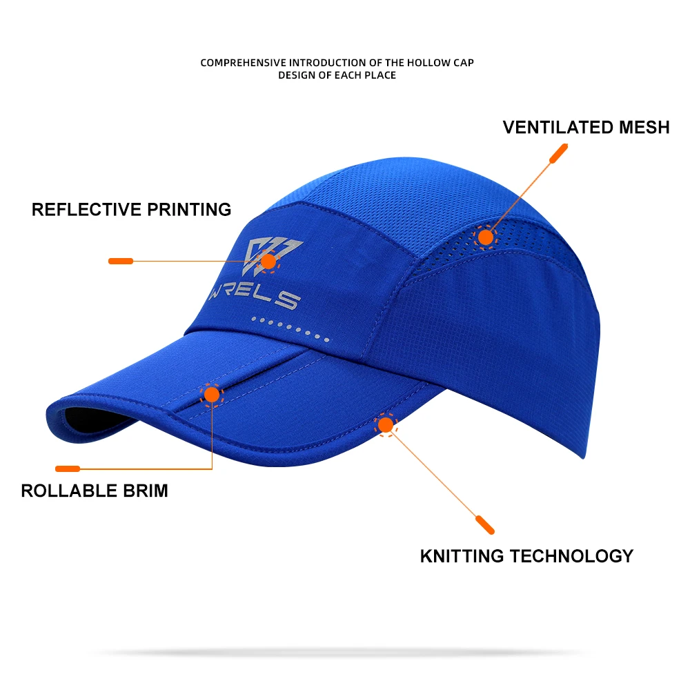 WRELS Breathable Sun Shade Baseball Cap Men and Women Quick Dry Convenient Carrying Folding Cap