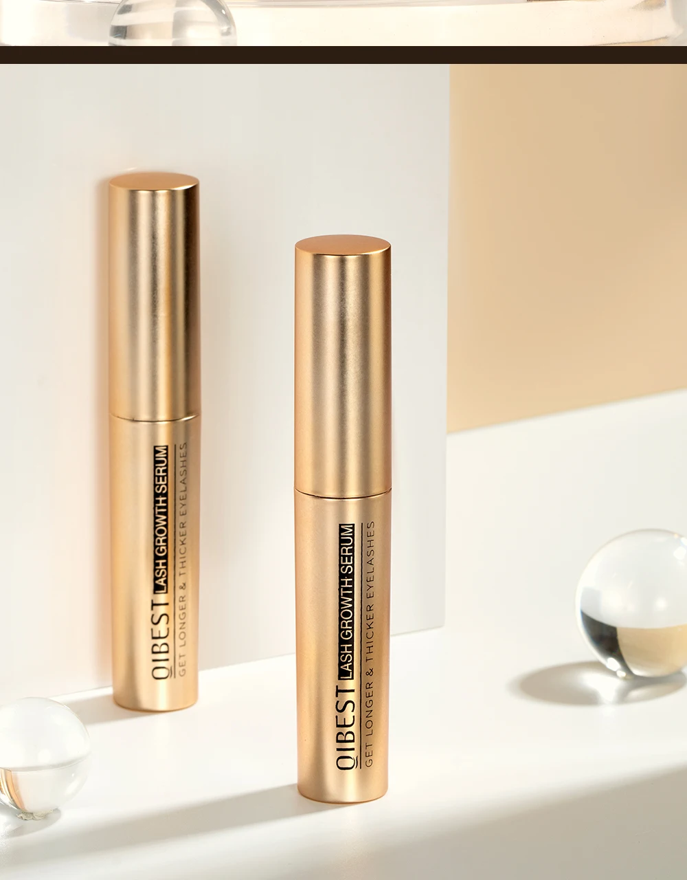 QIBEST Wimpernwachstumsserum Wimpernverstärker Vitamin E Behandlung Wimpernlifting Nährendes Wimpernserum Verlängerndes Make-up Mascara – Detail 12