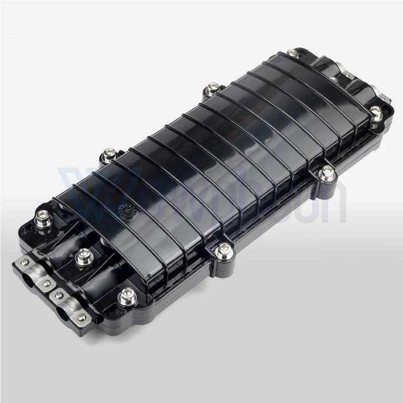 Scatola Di Giunzione In Fibra Impermeabile 96 48 Core 2 In 2 Out Cavo In Fibra Ottica Chiusura A Giunto Piatto Custodia In Fibra Orizzontale A Mezzo S