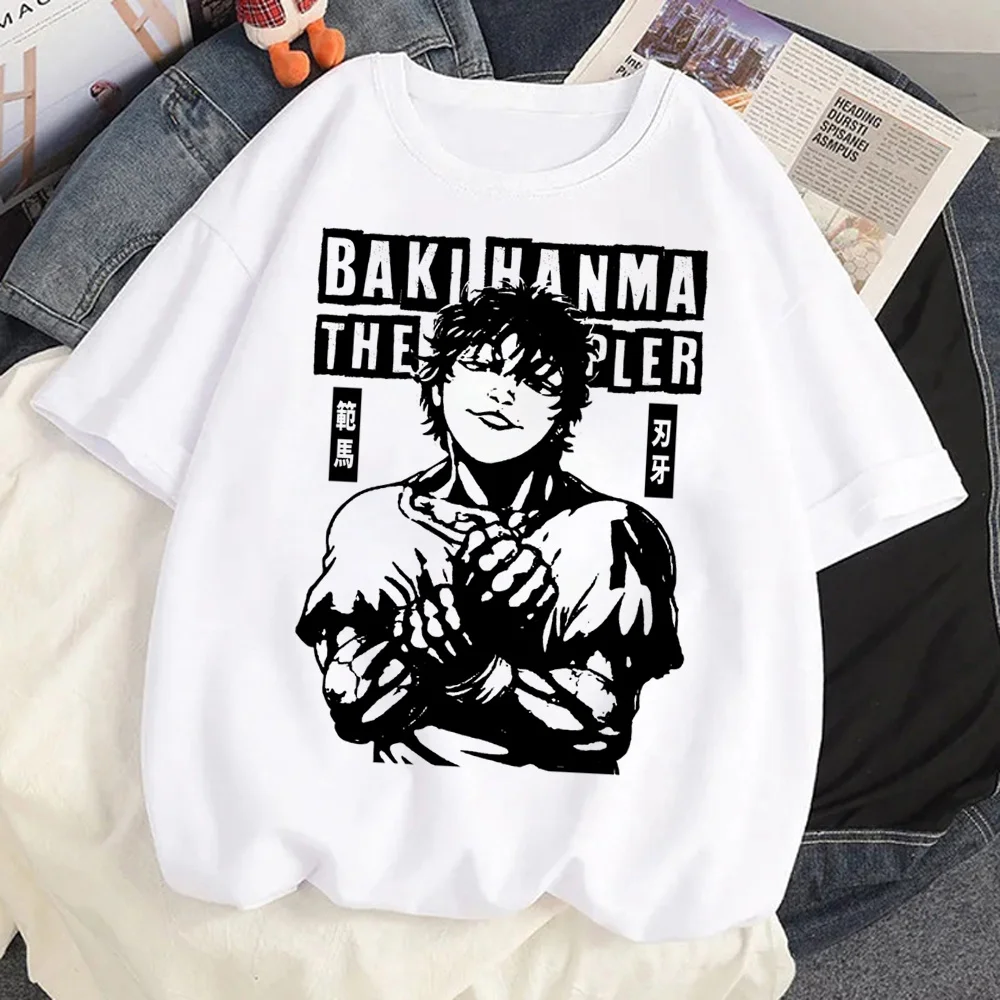 

baki t shirt men streetwear Japanese harajuku tshirt male funny Japanese 2000s clothing