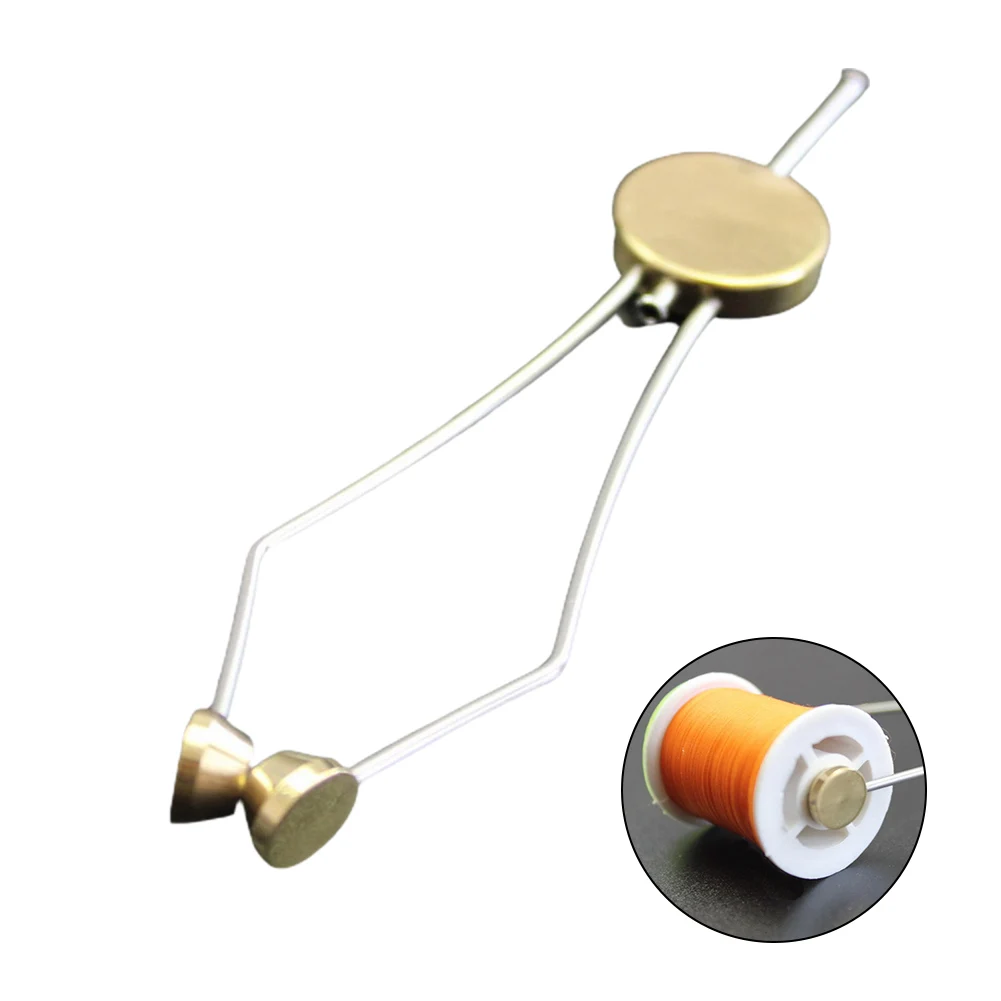 Fishing Tools Disc Bobbin Holder Fly Tying Fly Tying Disc 20g Stainless Steel+Brass Waterproof For