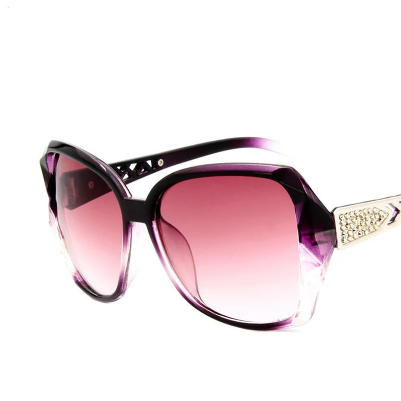 

2023 Large Frame Sunglasses Women Brand Designer Vintage Gradient Shopping Glasses UV400 Travel Oculos De Sol Feminino