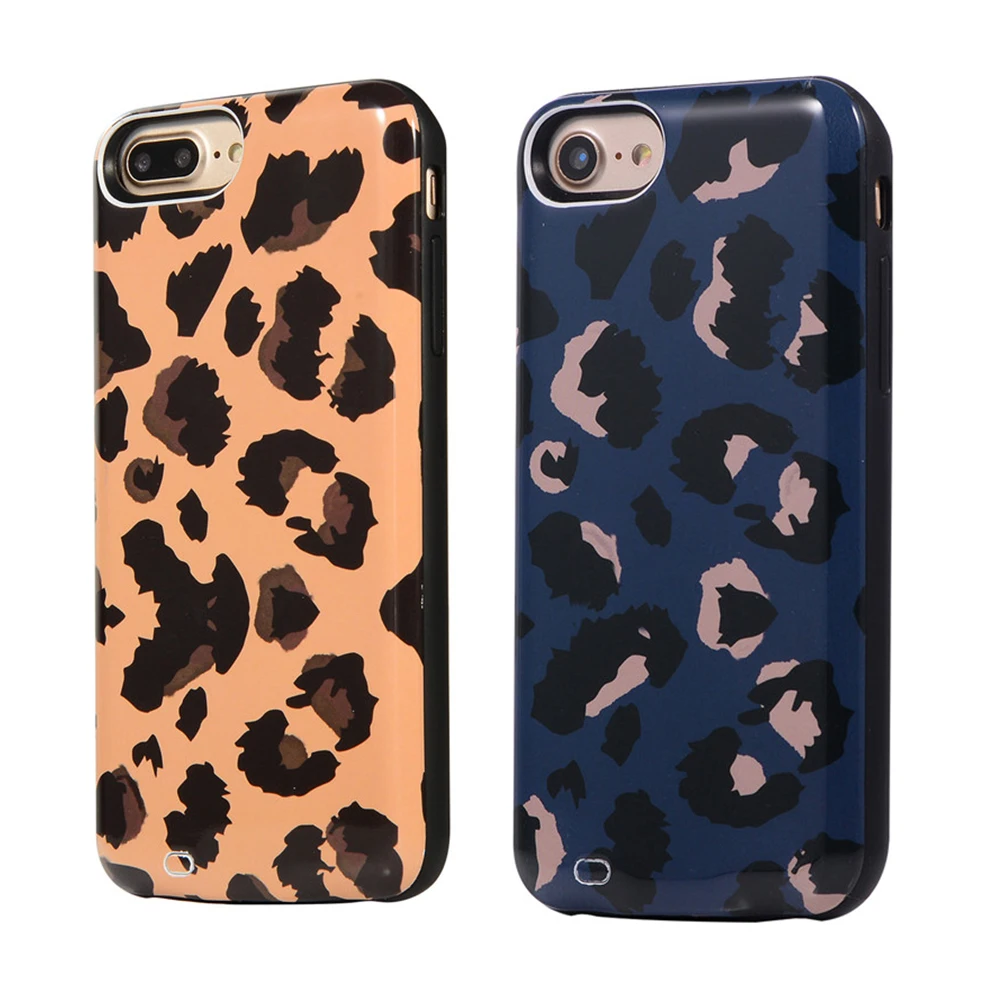 best iphone 11 Pro Max case Battery Case for iPhone 6 6S 7 8 Plus SE 2020 X XR XS 11 Pro Max Charging Case Portable Power Bank Pack Leopard print pattern iphone 11 Pro Max  cover