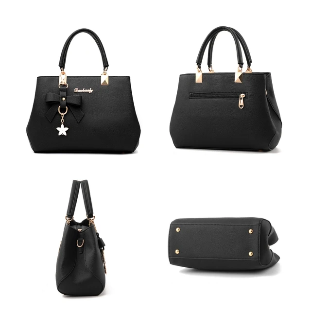Fashion Solid Color With Bow One Shoulder Bag Portable Bandolera - Image 3