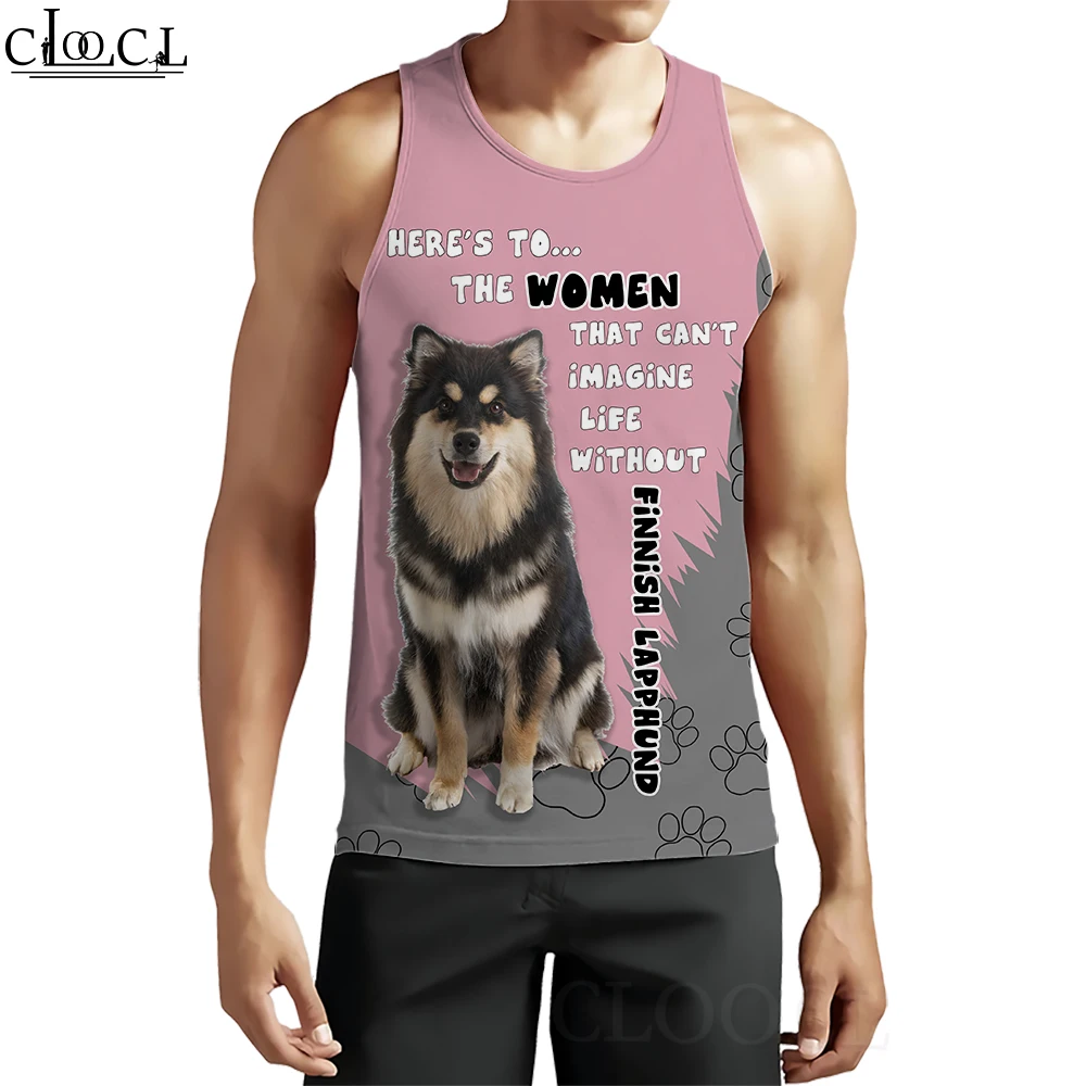 

Мужские майки, красивый финский лапфон, жилет с 3D принтом, Повседневная Уличная одежда, Модный пуловер для фитнеса без рукавов, топы