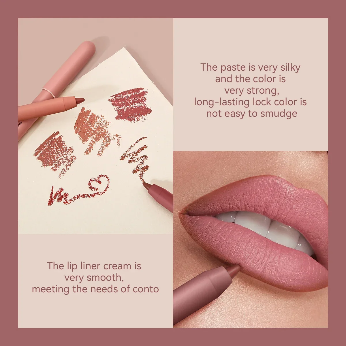 Waterproof Matte Lipliner Pencil Sexy Red Contour Tint Lipstick Pencil Lasting Non-stick Cup Moisturising Lips Makeup Cosmetics 5