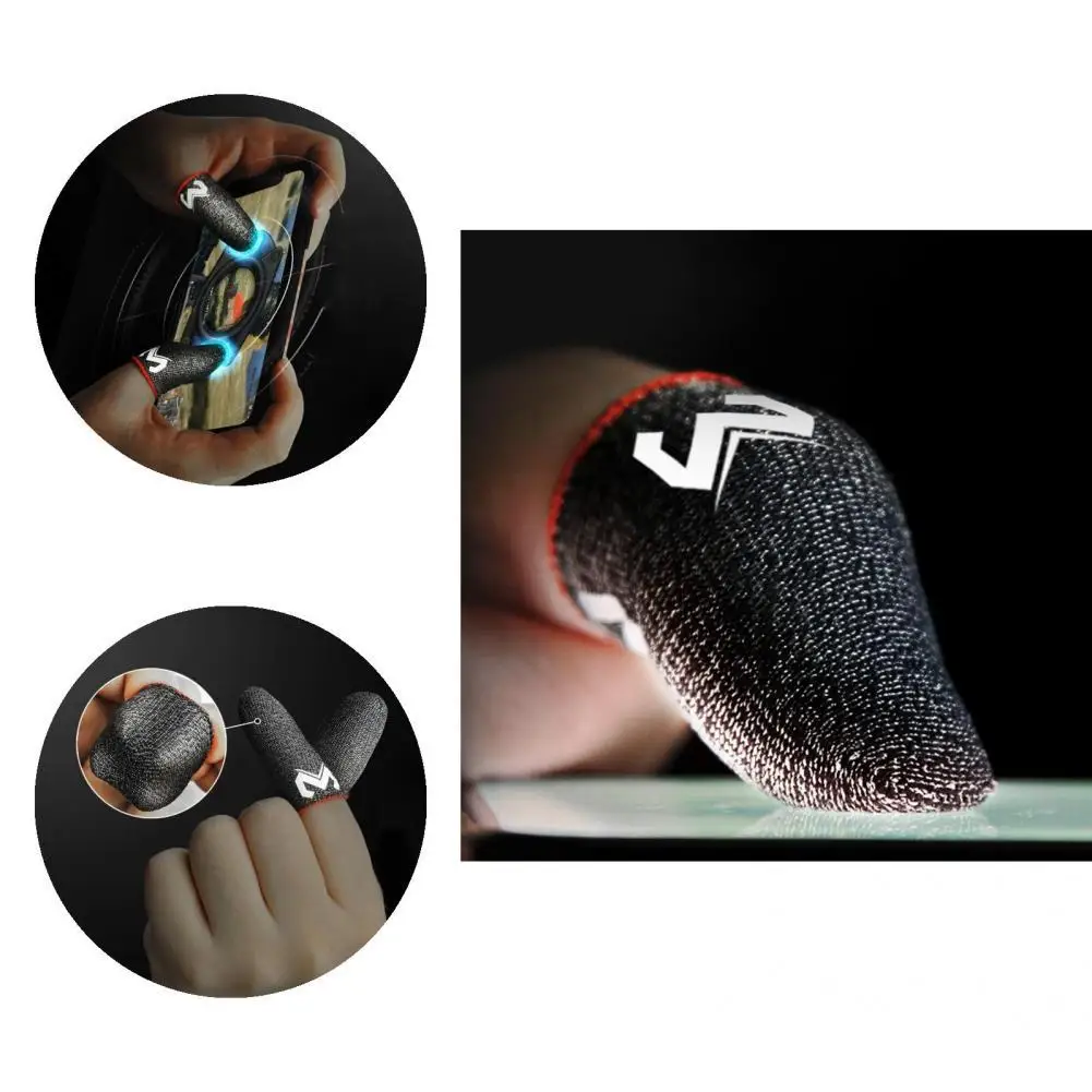 

1 Pair Finger Cover Excellent High Elasticity E-sports Fingertips Sleeve Frictionless Fine Workmanship Fingertips Sleeve