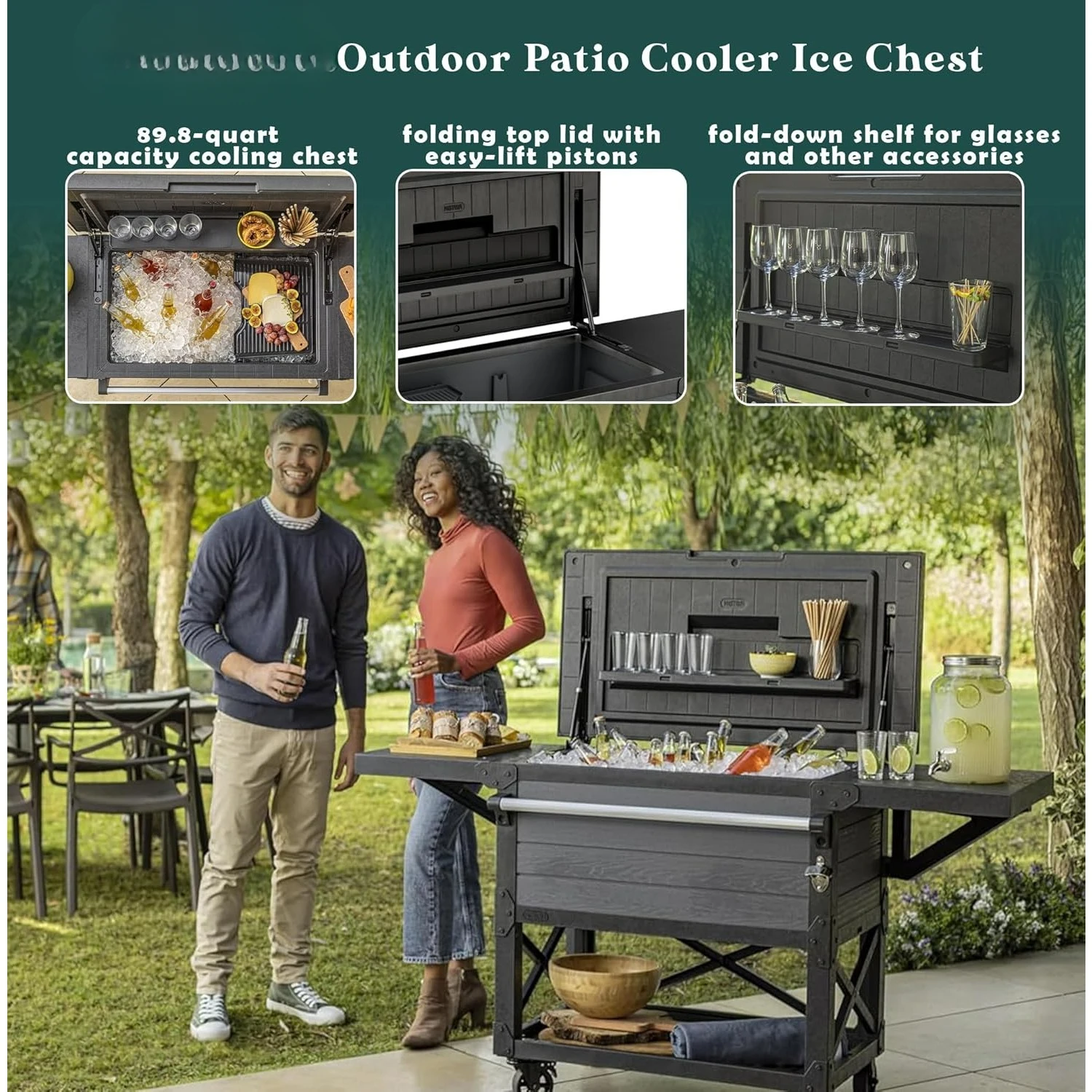 Rolling Ice Cooler Cart 4