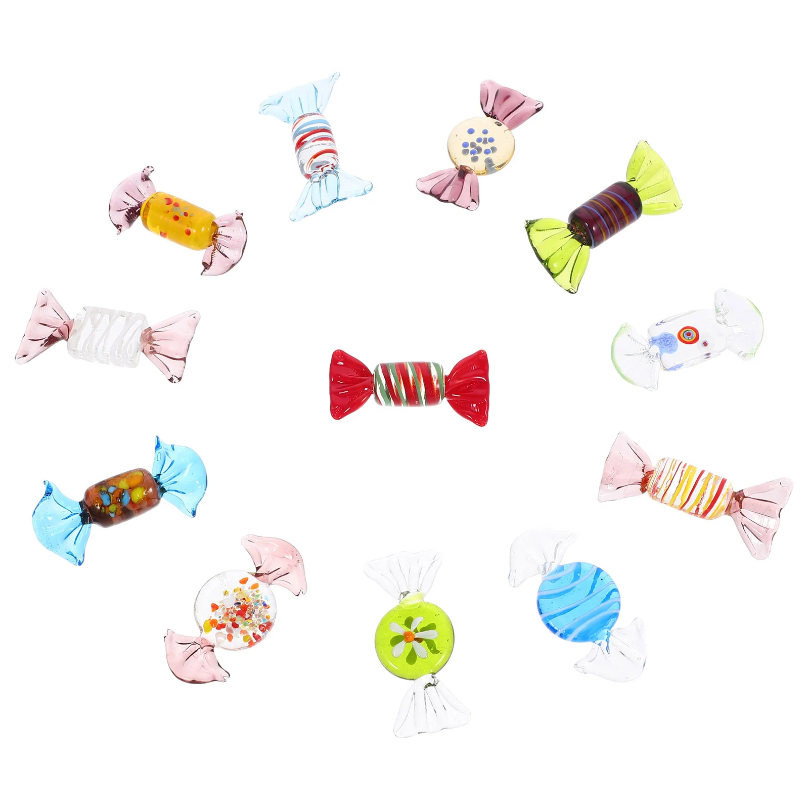 

12 Pcs Decorations Colored Candies Office Indoor Plants Vintage Home Glass Party Layout Prop