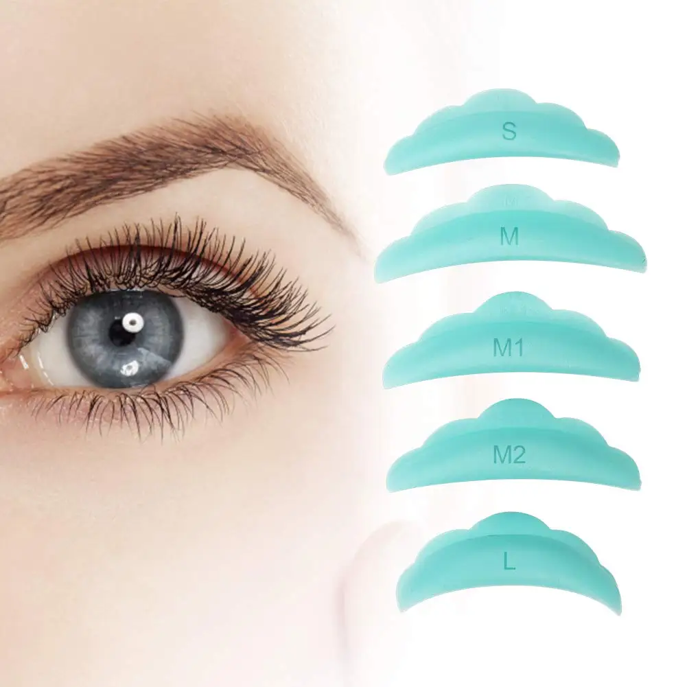 5 Pairs/Bag Eyelashes Perming Rods Silicone 3D Eyelash Lift Cilia Curlers Curl Shields pads Eyelash Perm Pads S M M1 M2 L