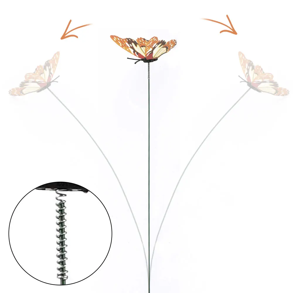 3D Butterfly Stakes 50/100Pcs Garden Outdoor Decor
