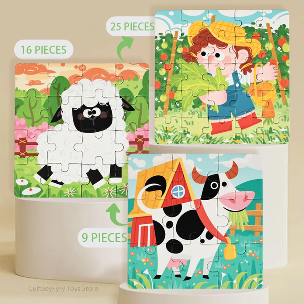 어린이를위한 동물 자석 퍼즐 3 세 이상 어린이를위한 자석 시트 자석 퍼즐 어린이 퍼즐 책 여행 퍼즐 장난감 생일 선물
