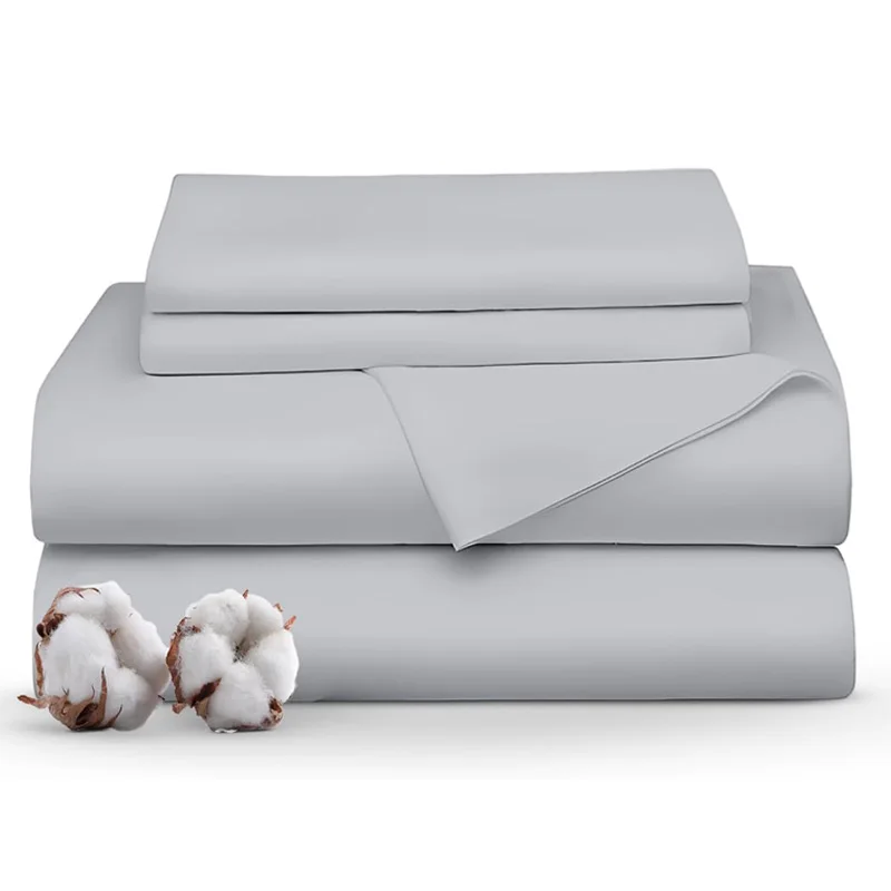 Soft 100% Egyptian Cotton Bed Sheets Set, 1000 Thread Count 4/6pcs Bedding Set, Luxury Silky Fitted and Flat Bedsheet Pillowcase 1