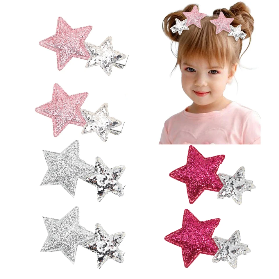 20x Glitzernde Haarspangen In 10 Farben – Metall-Clips Mit Strass