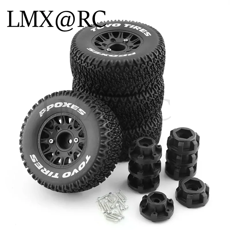 4Pcs 112mm 1/8 1/10 Short Course Truck Tire with 12mm 14mm 17mm Wheel Hex for Slash ARRMA SENTON Vkar SCTX10 HPI RC Car