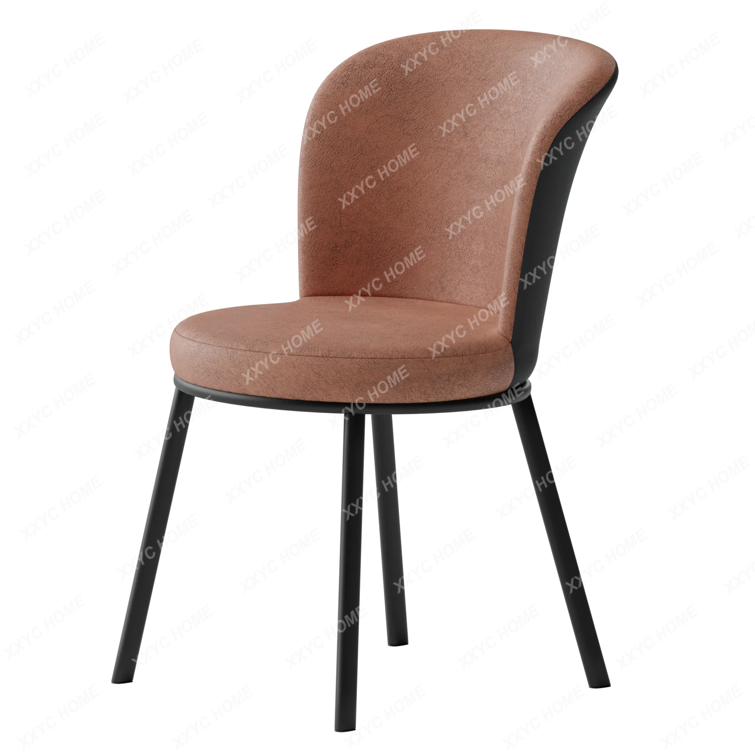 

Nordic Dining Chair Leisure Chair Home Faux Leather Modern Minimalist Stool Backrest Negotiation Hotel Dining Table and Chair