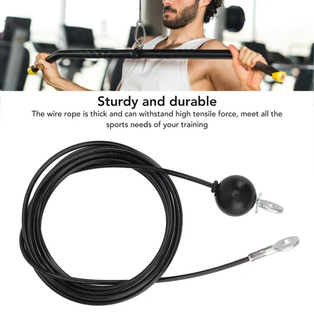 4/5M Steel Wire Rope DIY Heavy Duty Multi Gym Cable Fitness Pulley Machine Home Fitness Exercise Equipment Accessories Tool 3
