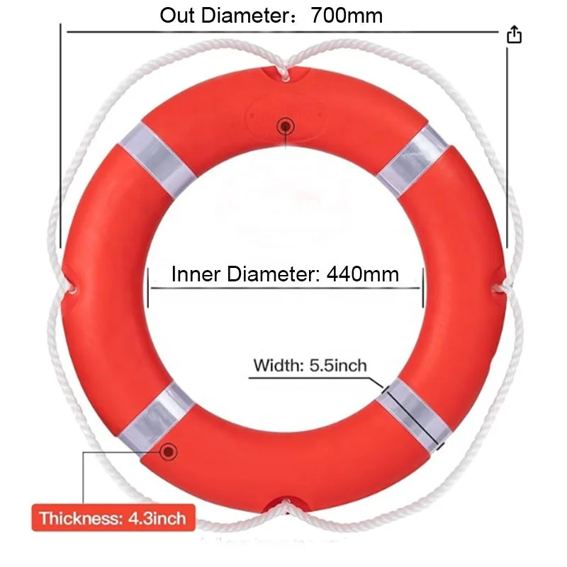 Water Rescue Life Buoy Rings Outdoor Professional Throwing Ring Rope Rescue Lifeguard Lifesaving Ring