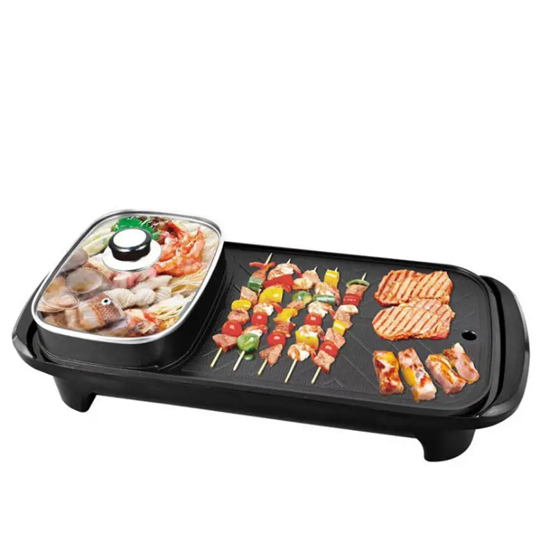 

Cheap Two in One Home Use BBQ Small Mini Highly Efficient Multi Function Indoor Table Smokeless Electric Grill