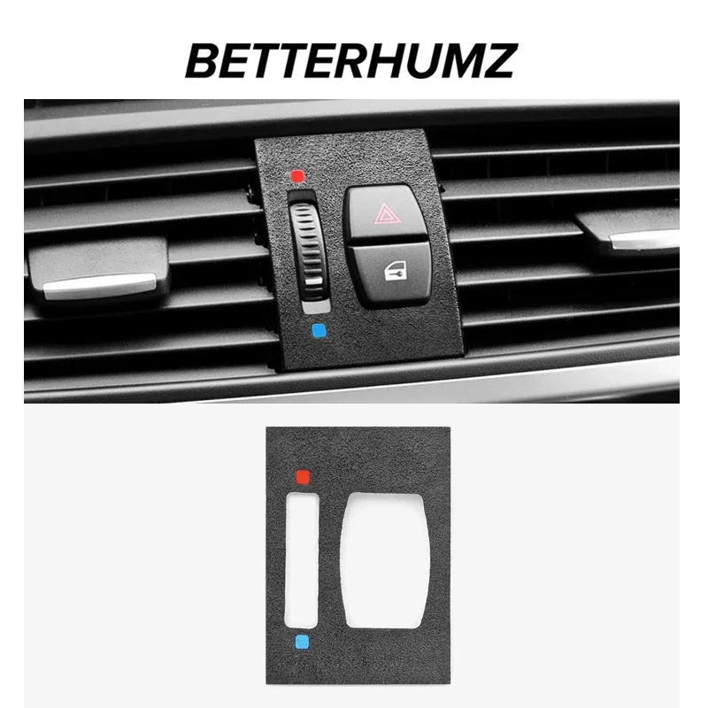 For BMW X3 F25 X4 F26 Made of Alcantara Car Interior Center Console Emergency Flasher Button Frame Performance Sticker Accessory car interior trim