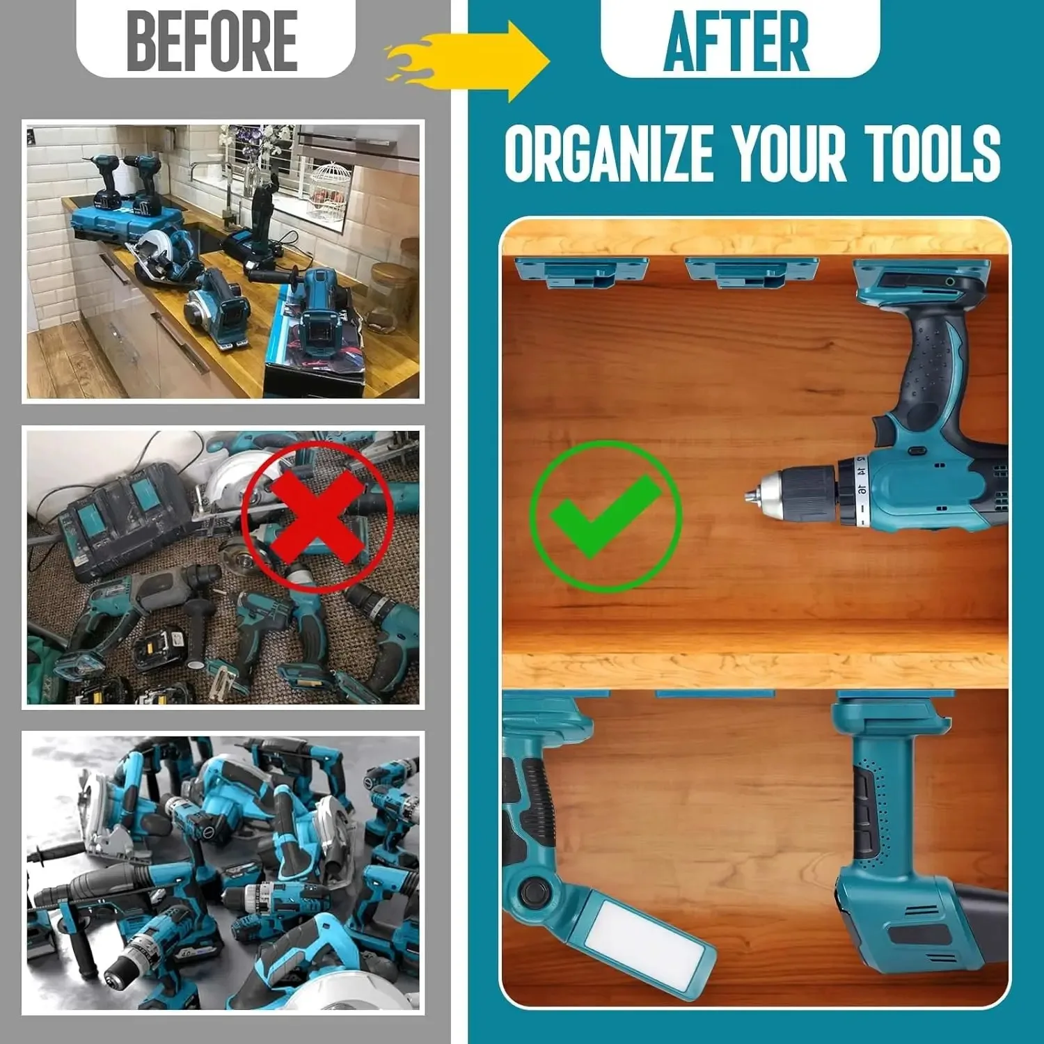 5/10pack for Makita 18V for Bosch 18V Tool Holder Drill Tools Holder Wall Mount