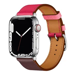 Premium Leather Watch Straps for Smartwatches - Sport Bracelet Collection (29 Rose red with)