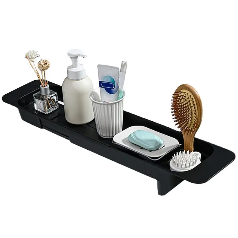 

Tub Tray For Bathtub Retractable Bath Tray Table For Bathtub Solid Bathroom Caddy Waterproof Bath Organizer With Wine And Book