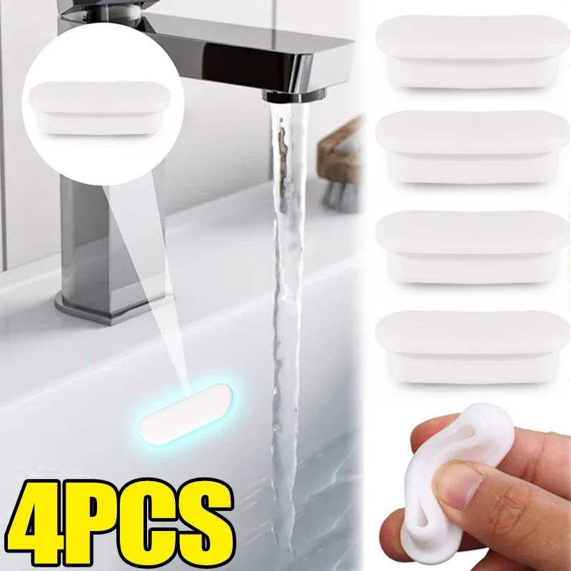 

1/4PCS Sink Overflow Cover Round Ceramic Wash Basin Overflow Rings Trim Hollow Hole Bath Insert Replacement Bathroom Accessories