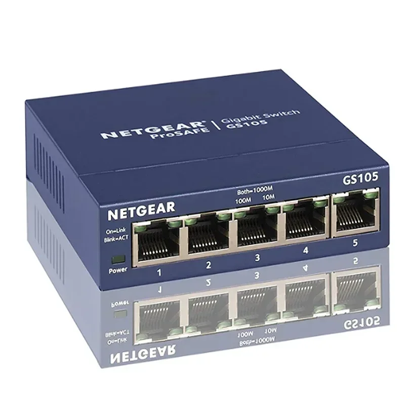 netgear-gs105-gigabit-switch-5-porte-10-100-1000-gigabit-ethernet-larghezza-di-banda-10-gbps-casa-ufficio-switch-desktop-non-gestito