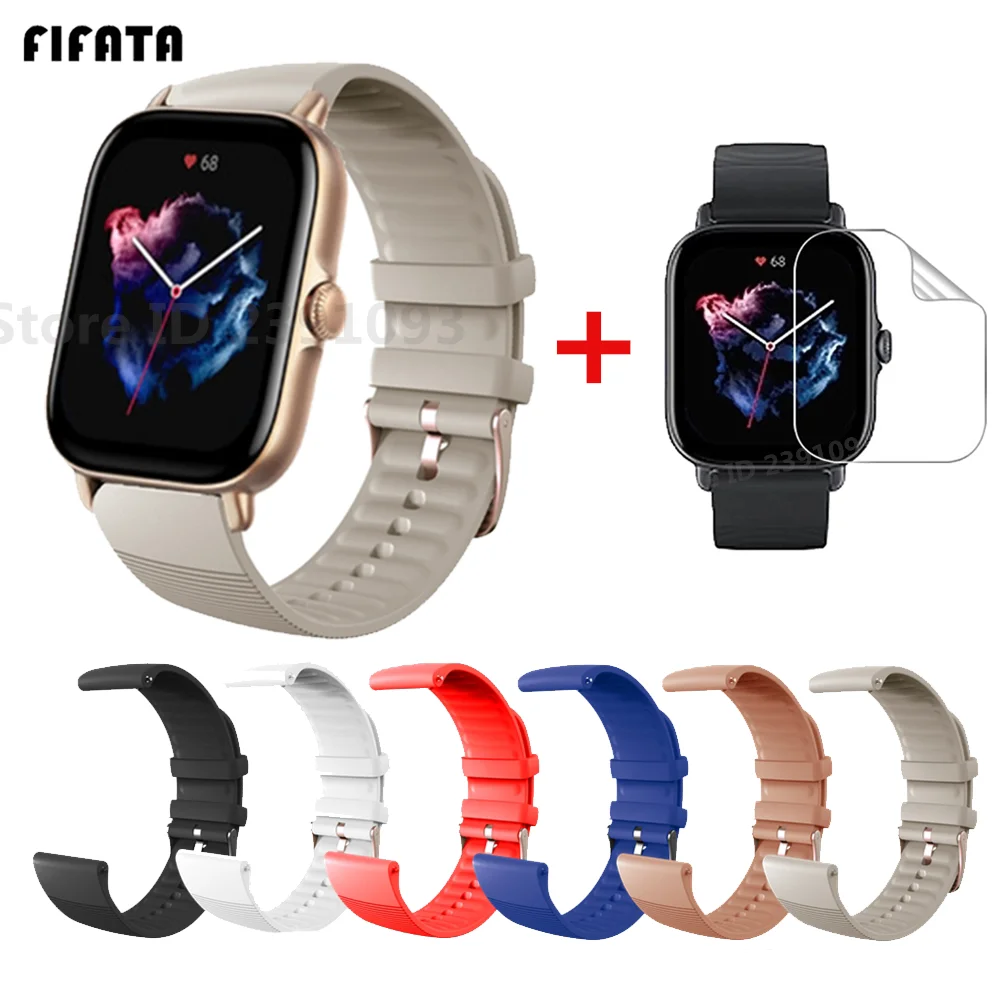 Comprar Correa de reloj para Amazfit GTS 4/4Mini Bip3 Bip 3 Pro Gts 3 Gts 2  Gts 2 Mini Gts correa de silicona correa de repuesto oficial