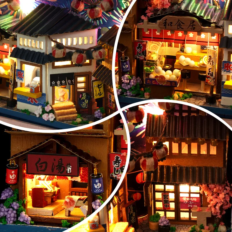CUTEBEE Japanese Box Theatre Diy Dollhouse Kit Furniture Miniature