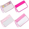 Portable Cosmetic Bag Nylon Clear Makeup Bag Letter Patches Transparent Travel Hand Storage Organizer Pouches Birthday Gift 1